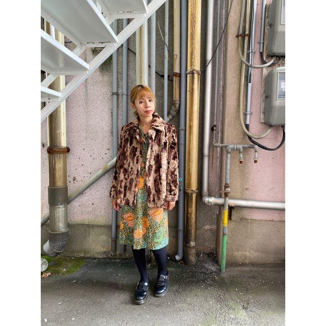 ファーコート フェイクファー ショート丈 古着 ジャケット レディース 