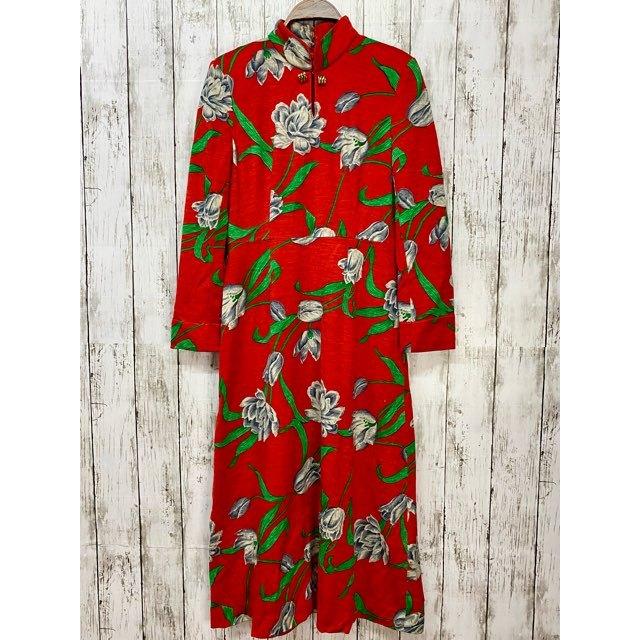 ワンピース レディース レトロ 古着 60年代 70年代 花柄 昭和レトロ