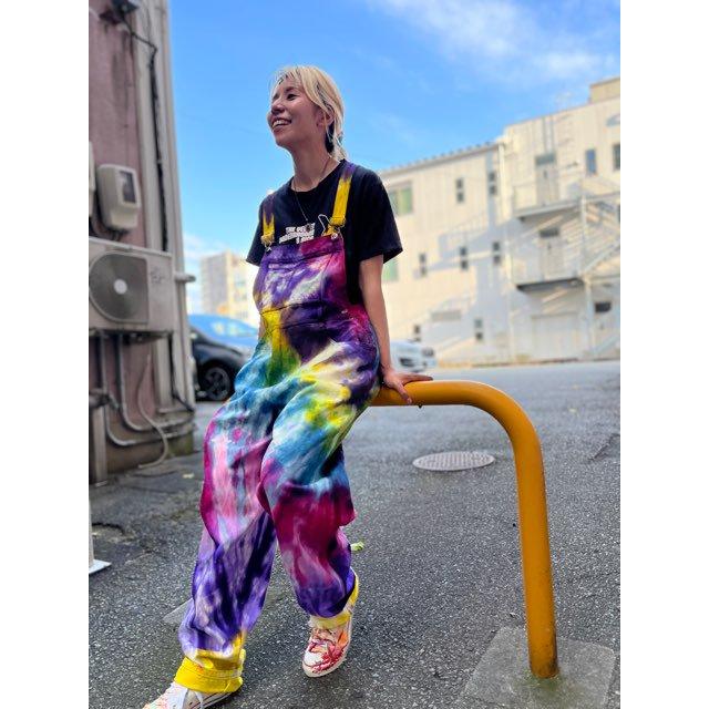 Used 古着 サロペット オーバーオール デニム タイダイ : 旅空