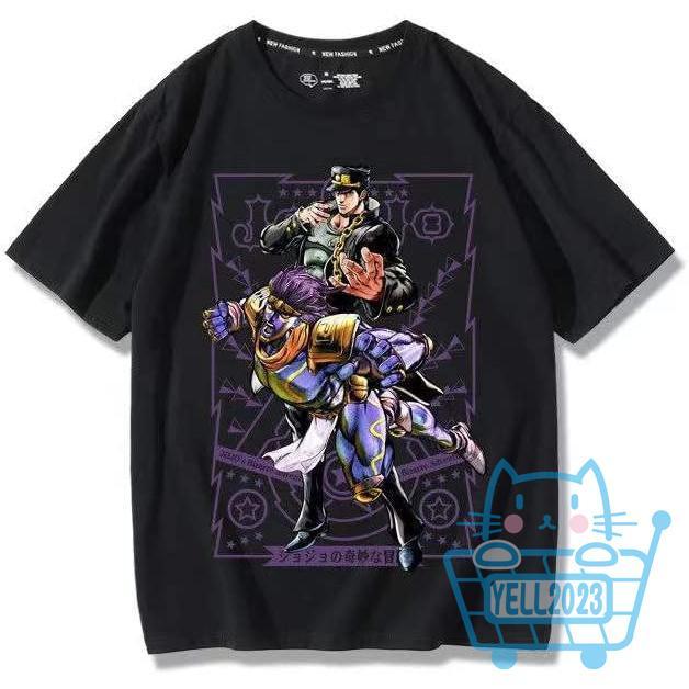 ジョジョの奇妙な冒険 tシャツ メンズ 半袖 ティーシャツ JOJO 空條 承太郎 DIO 花京院典明 丸い襟 夏服 記念シャツ コスプレ衣装 トップス カジュアル 柔らかい｜tabitobishokin2｜04