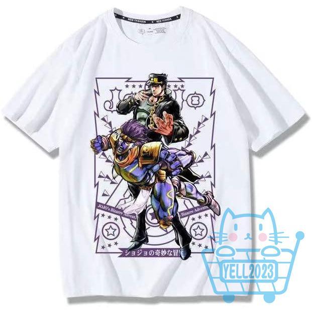 ジョジョの奇妙な冒険 tシャツ メンズ 半袖 ティーシャツ JOJO 空條 承太郎 DIO 花京院典明 丸い襟 夏服 記念シャツ コスプレ衣装 トップス カジュアル 柔らかい｜tabitobishokin2｜09