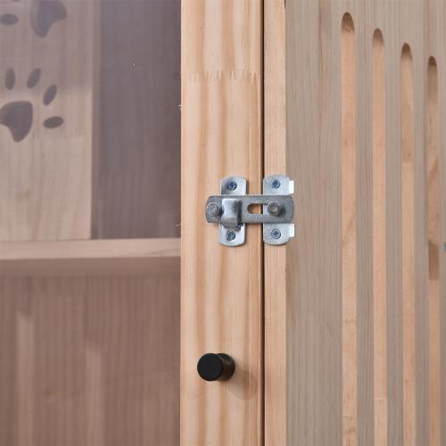 【最終】 猫 ケージ キャットケージ 3段 木製フレーム 広々 大型 猫ゲージ 高おしゃれ キャットハウス ネコ ハウス 多段 留守番 保護 脱走防止 多頭飼い 【1659910840】(10250円)