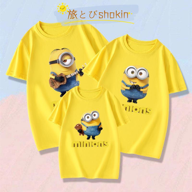 親子ペアルック 親子ペア Tシャツ 半袖 ミニオン 怪盗グルーの 