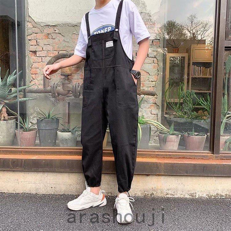 つなぎオーバーオールメンズサロペットロングパンツオールインワン夏