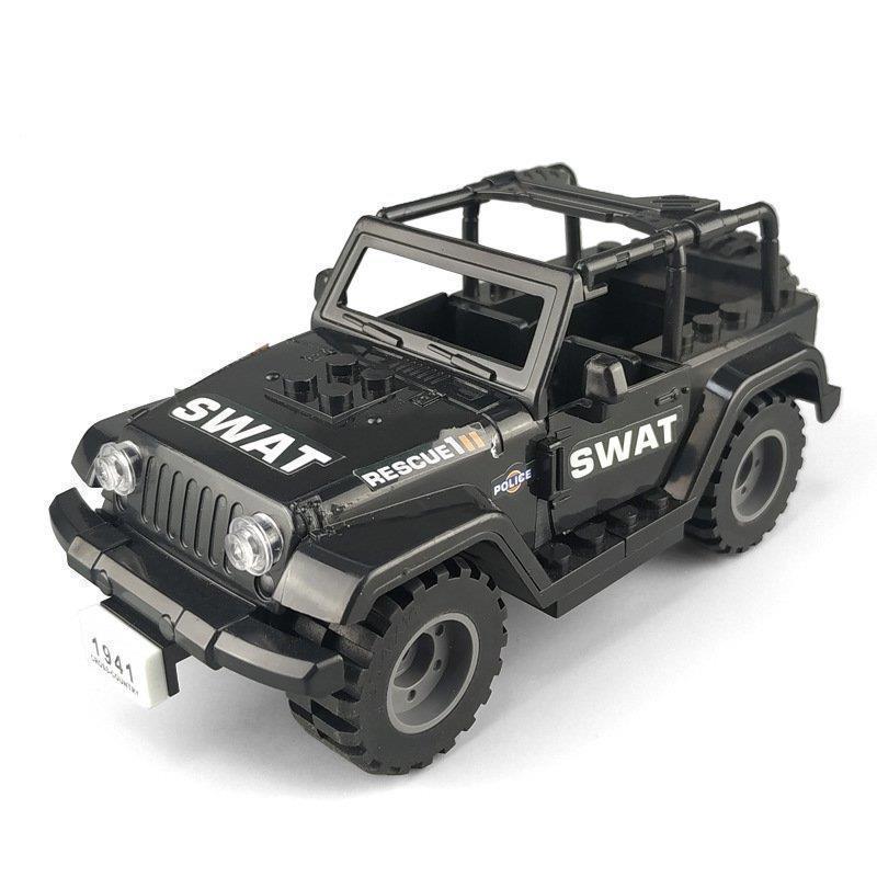 ミニフィグ SWAT 12体 ジープ1台 特殊部隊 武器付き レゴ交換品 互換