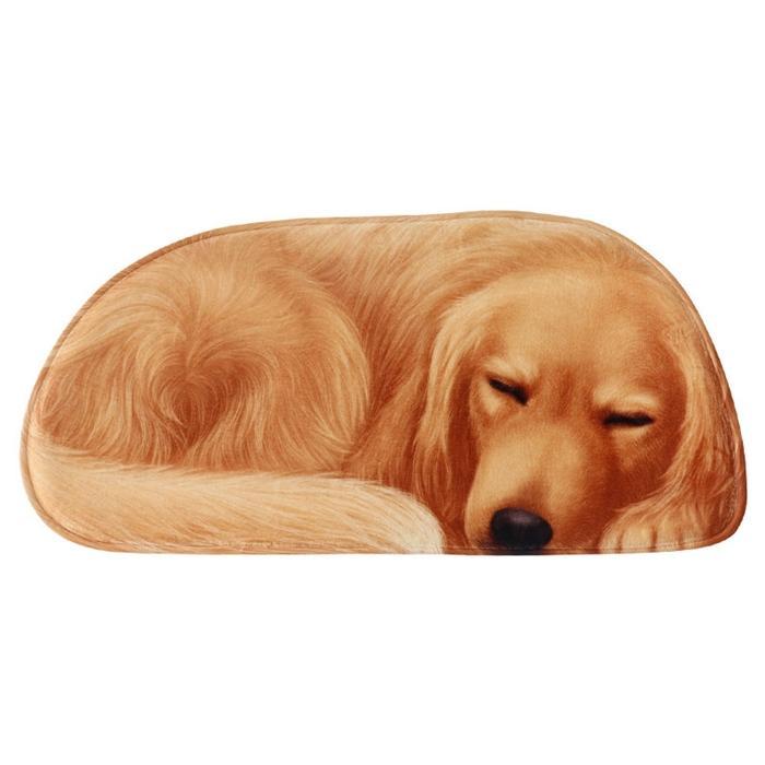 玄関マット カーペット ワンちゃん フロアマット 洗える 3D犬柄ラグ
