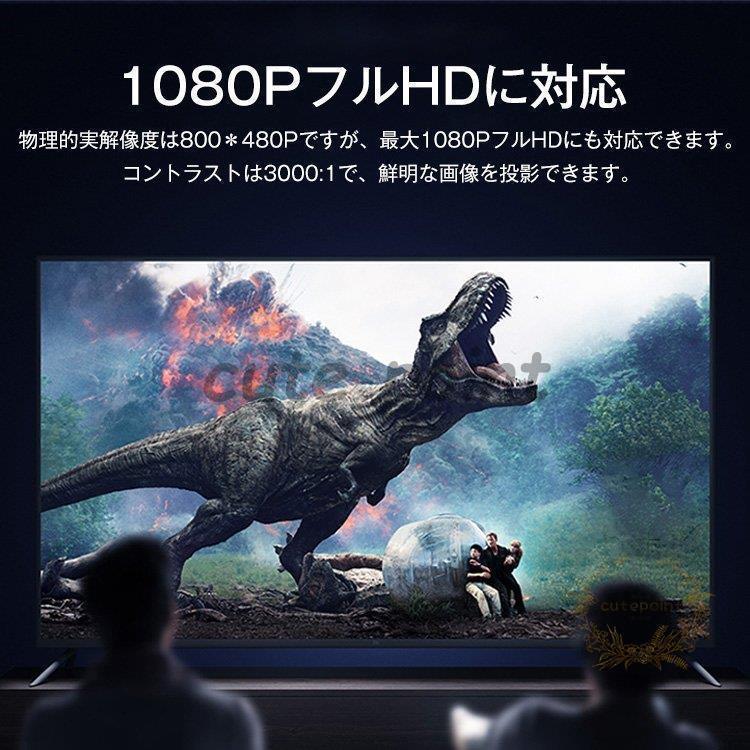 小型プロジェクター 高画質 コンパクト ホームシアター スマホ モバイル ゲーム 軽量 映画 家庭用