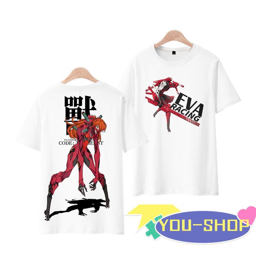 新世紀エヴァンゲリオン アスカ NERV EVA 丸襟 Tシャツ 半袖 大きいサイズ アニメウエア T-shirt ティーシャツ レディース メンズ 夏服｜tabitobishokin｜05