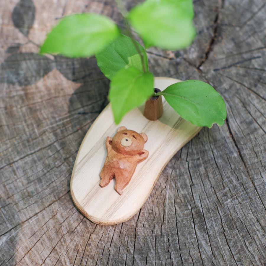 erakko 木陰がほしいタイニークマ 黒／茶色 一輪挿し 花器 花瓶 エラッコ 柴田漆工房 ギフト プレゼント 誕生日 お祝い 贈答品 成人祝い |  | 04