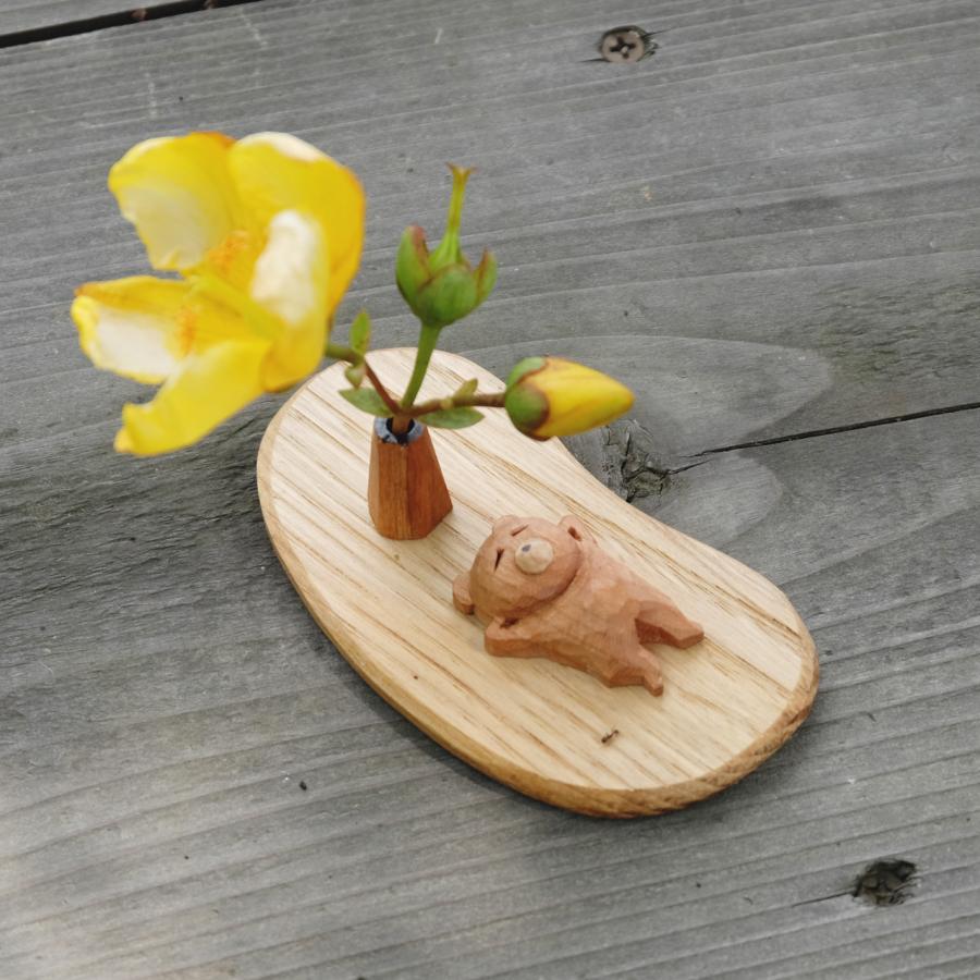 erakko 木陰がほしいタイニークマ 黒／茶色 一輪挿し 花器 花瓶 エラッコ 柴田漆工房 ギフト プレゼント 誕生日 お祝い 贈答品 成人祝い |  | 06