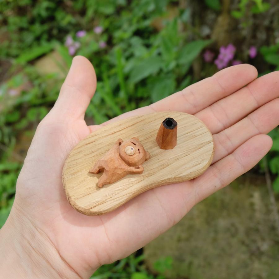 erakko 木陰がほしいタイニークマ 黒／茶色 一輪挿し 花器 花瓶 エラッコ 柴田漆工房 ギフト プレゼント 誕生日 お祝い 贈答品 成人祝い |  | 08