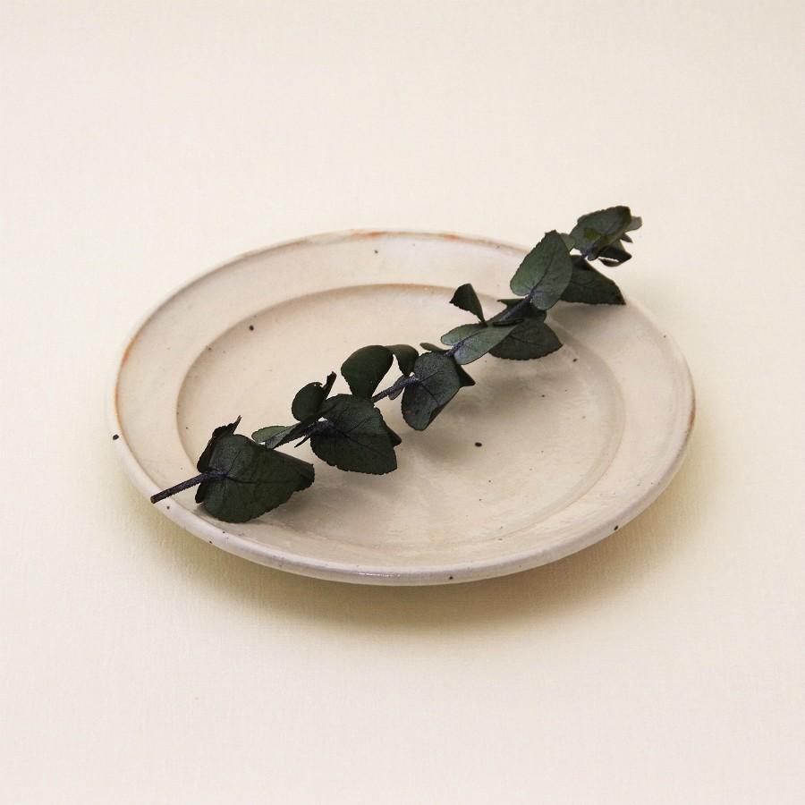 鉄散 リム皿 6寸 古谷製陶所 信楽焼 丸皿 伝統工芸品 民藝品 食器