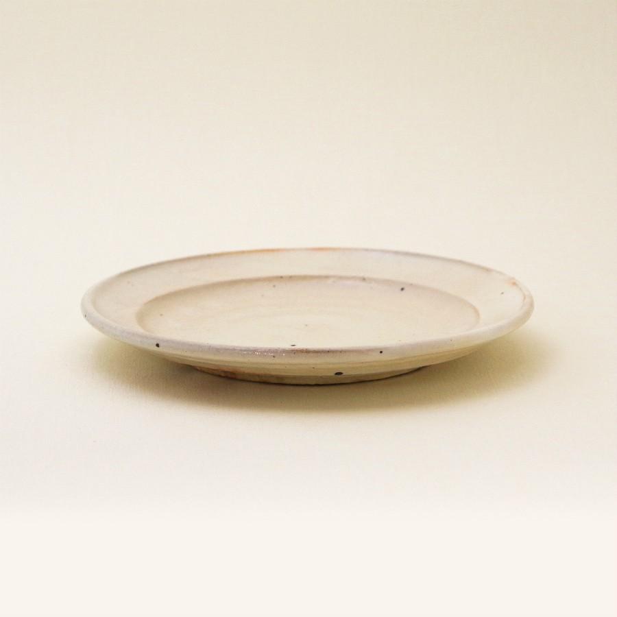 鉄散 リム皿 6寸 古谷製陶所 信楽焼 丸皿 伝統工芸品 民藝品 食器