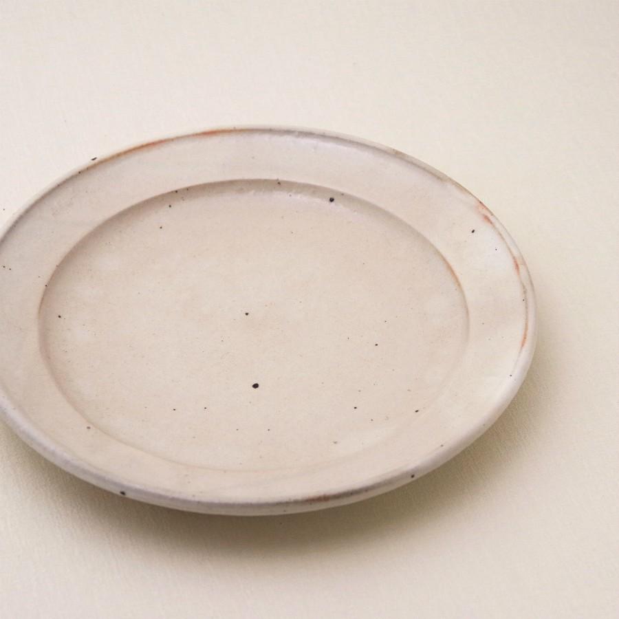鉄散 リム皿 6寸 古谷製陶所 信楽焼 丸皿 伝統工芸品 民藝品 食器