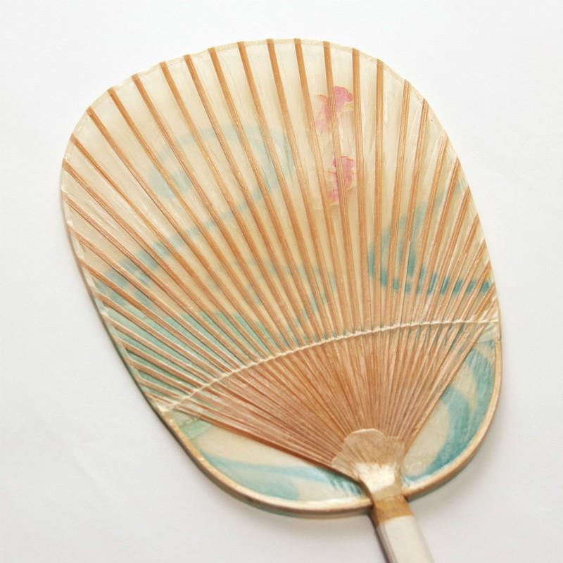 水うちわ 金魚 家田紙工 岐阜県産 美濃手漉き和紙/丸亀うちわ 伝統工芸