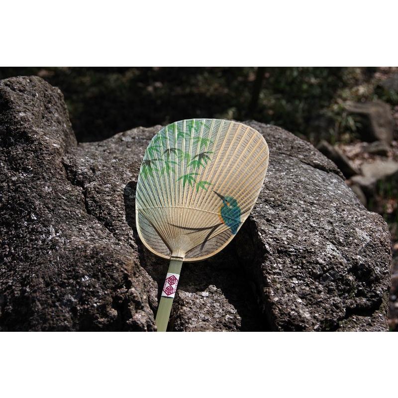 水うちわ かわせみ 家田紙工 岐阜県産 美濃手漉き和紙/丸亀うちわ 伝統工芸品 民藝品 ギフト プレゼント 誕生日 お祝い 贈答品 敬老の日 |  | 07