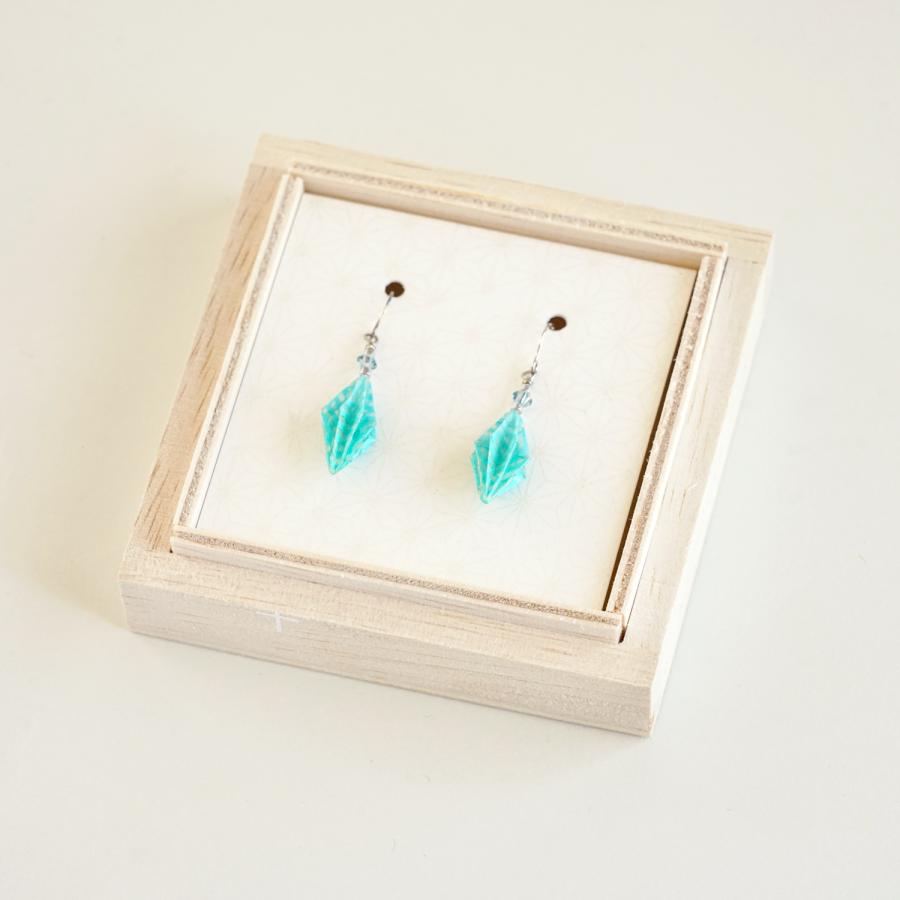 Star Anise イヤリング/ピアス 四海波（ブルー×グレー） 本美濃紙使用 伝統工芸品 民藝品 ギフト プレゼント 誕生日 お祝い 贈答品 成人祝い |  | 01