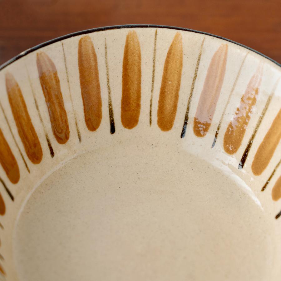 麦藁手 五寸切立鉢 橙/青 小春花窯 瀬戸焼 伝統工芸品 民藝品 食器