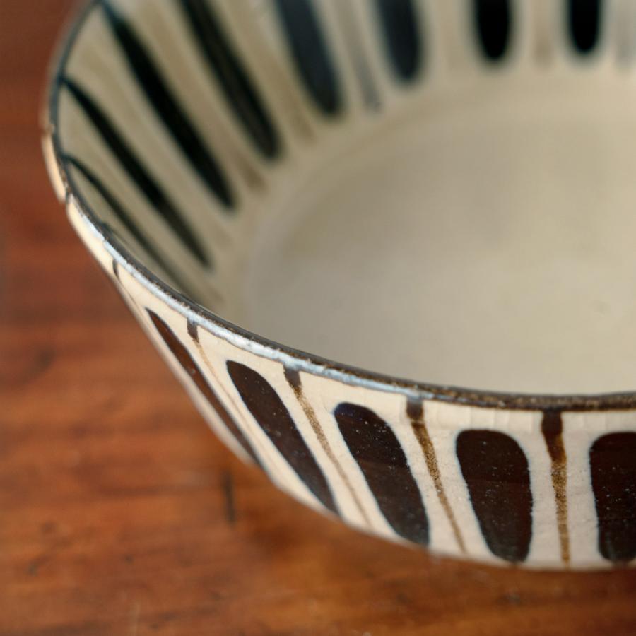 麦藁手 五寸切立鉢 橙/青 小春花窯 瀬戸焼 伝統工芸品 民藝品 食器