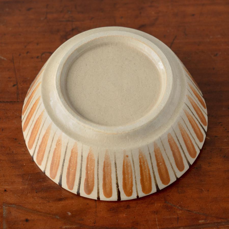 麦藁手 五寸切立鉢 橙/青 小春花窯 瀬戸焼 伝統工芸品 民藝品 食器