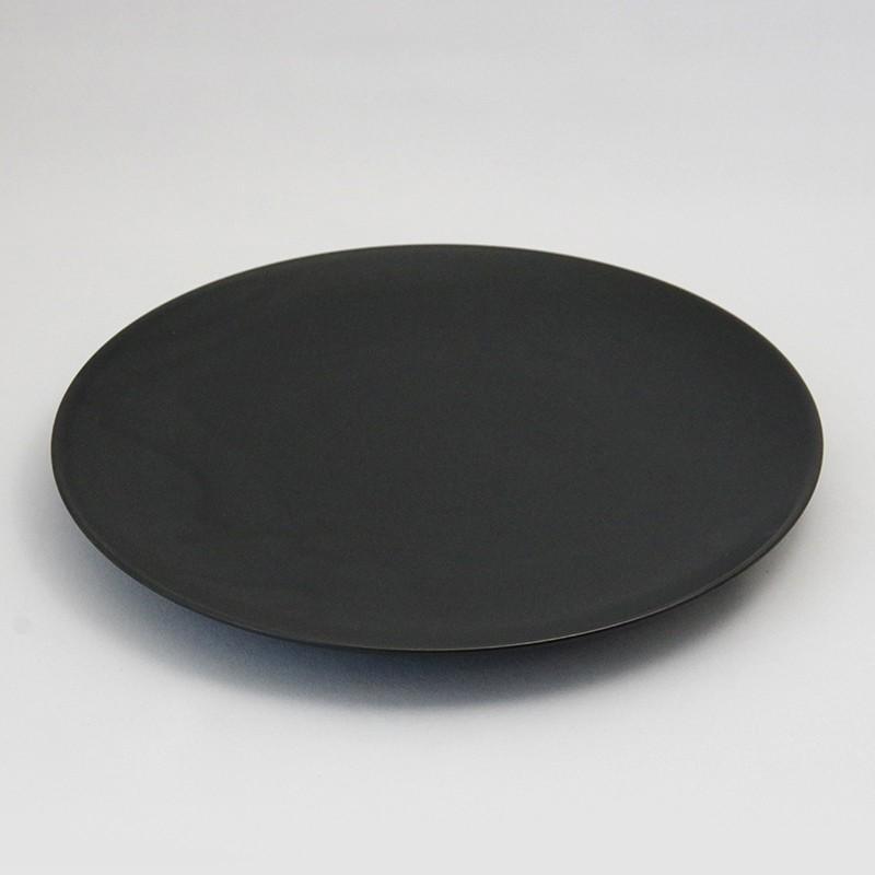 黒照 クロテラス 丸皿 大（Φ260） 大堀相馬焼/雄勝硯 伝統工芸品 民藝