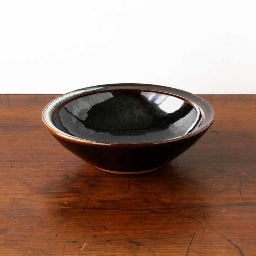 宗像窯 5寸利鉢 飴釉／白釉 会津本郷焼 福島県 中鉢 伝統工芸品