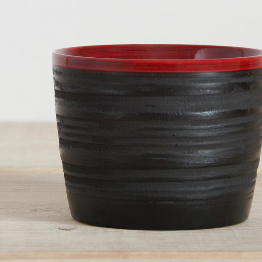 香川漆器 象谷塗カップ ペアセット 朱＆黒 中田漆木 湯呑 伝統工芸品