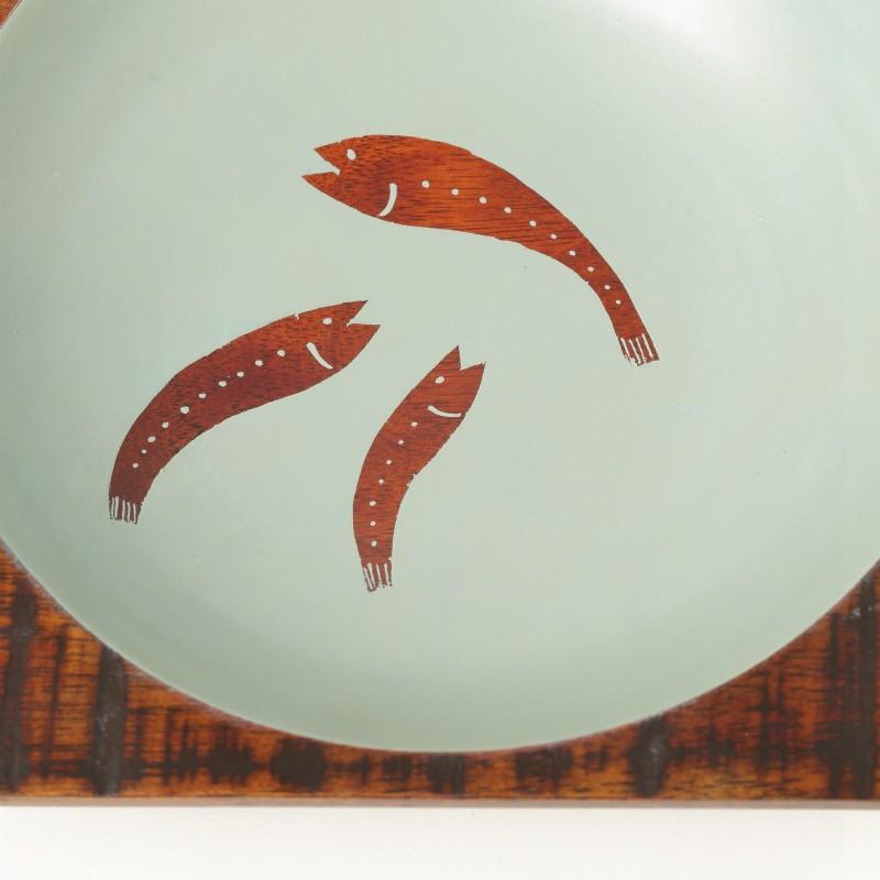 香川漆器 さぬき角丸ボウル うるし絵 6種類 中田漆木 伝統工芸品 民藝