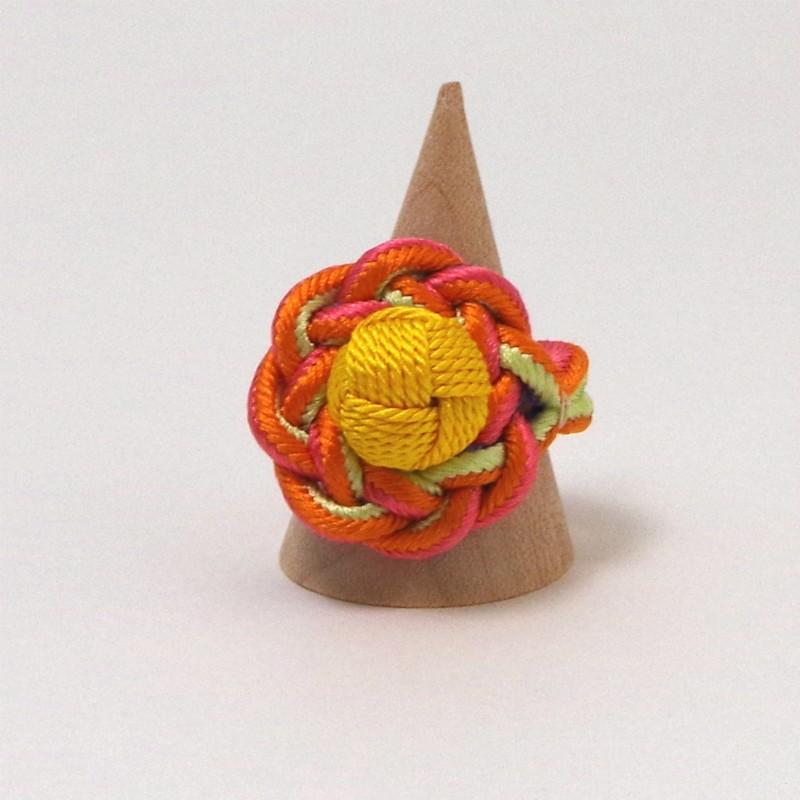 京くみひも 相生リング オレンジ 昇苑くみひも 組紐アクセサリー 指輪 伝統工芸品 民藝品 ギフト プレゼント 誕生日 お祝い 贈答品 成人祝い | 