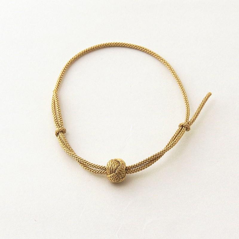 京くみひも 小田巻ブレスレット ベージュ 昇苑くみひも 組紐ブレスレット 組紐アクセサリー ギフト プレゼント 誕生日 お祝い 贈答品 成人祝い | 