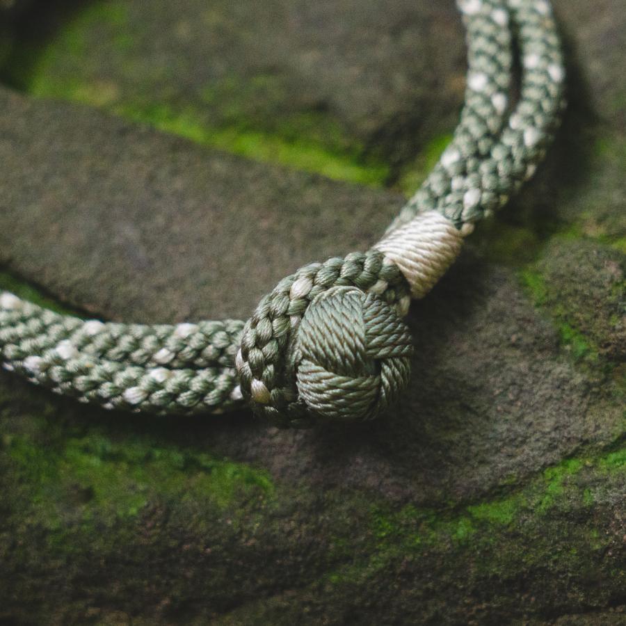 京くみひも 二重巻きブレスレット 別注カラー カーキグリーン 昇苑くみ