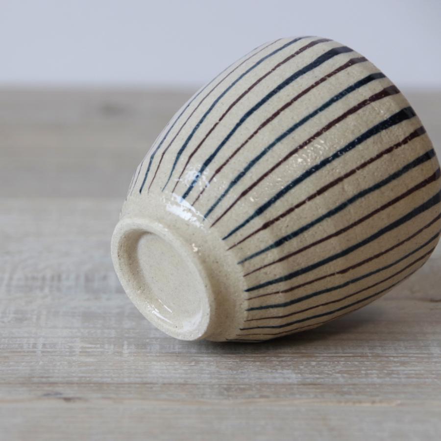 二色十草 丸湯呑 橙/青 小春花窯 瀬戸焼 伝統工芸品 民藝品 食器