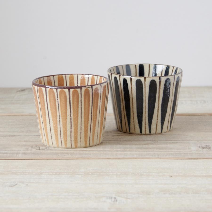 麦藁手 そば猪口 橙/青 小春花窯 瀬戸焼 伝統工芸品 民藝品 食器