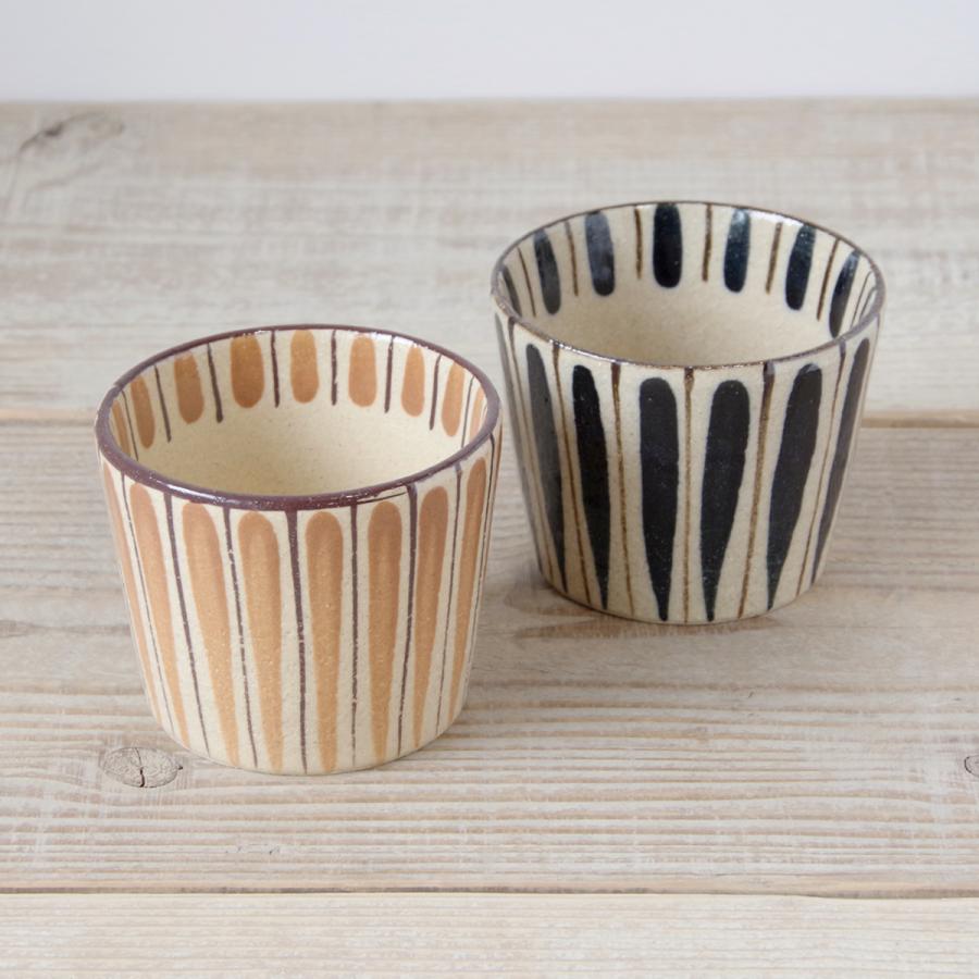 麦藁手 そば猪口 橙/青 小春花窯 瀬戸焼 伝統工芸品 民藝品 食器