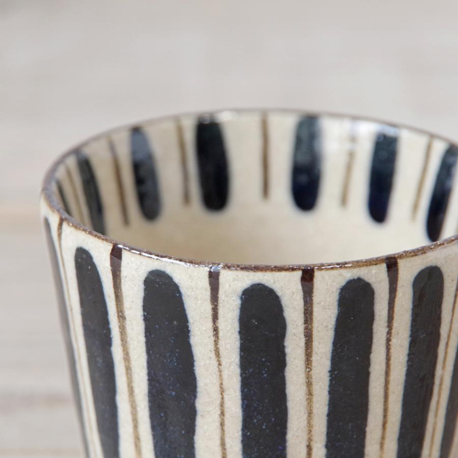 麦藁手 そば猪口 橙/青 小春花窯 瀬戸焼 伝統工芸品 民藝品 食器