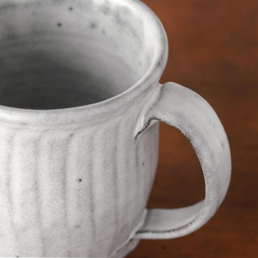 俊彦窯 しのぎ手マグカップ 糠釉 丹波焼 兵庫県 清水俊彦 伝統工芸品 民藝品 食器 ギフト プレゼント 誕生日 お祝い 贈答品 成人祝い |  | 04