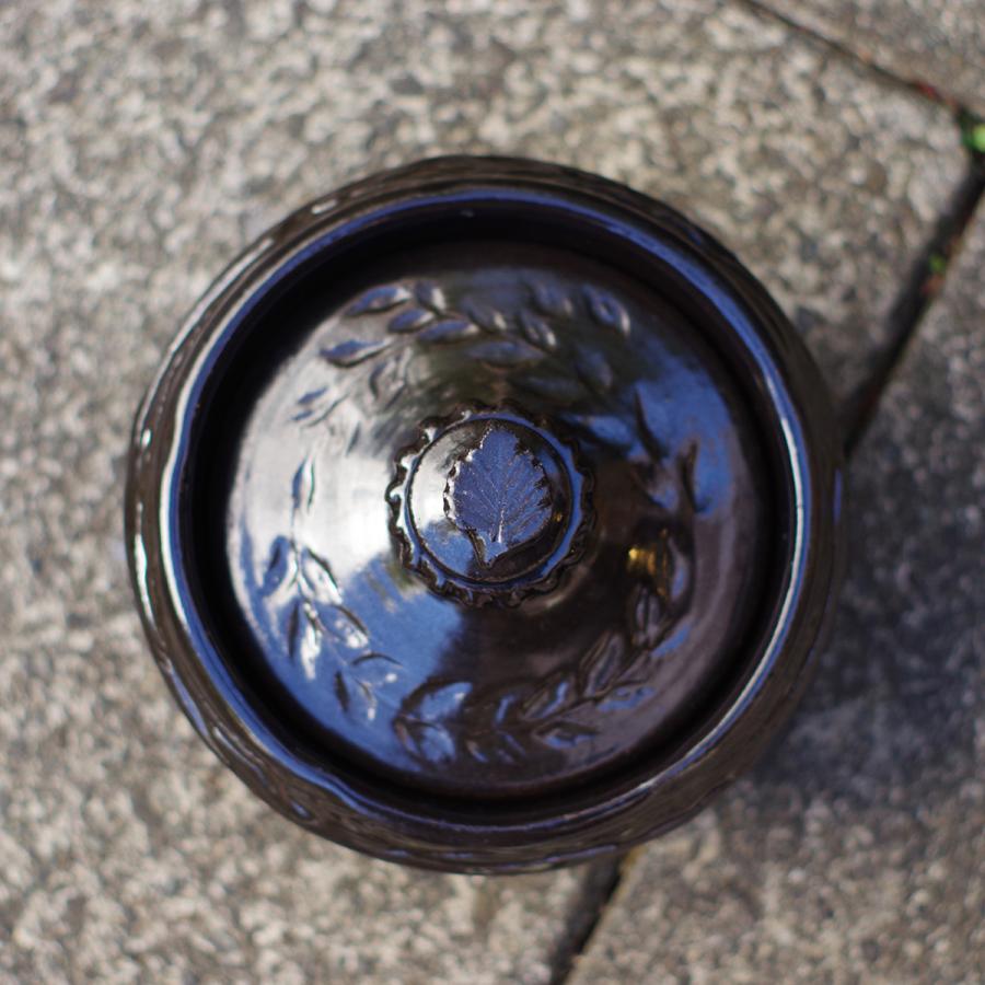 山内卓夫 ご飯鍋（2合炊き） 黒／飴色 直径24cm 信楽焼 滋賀県産 土鍋