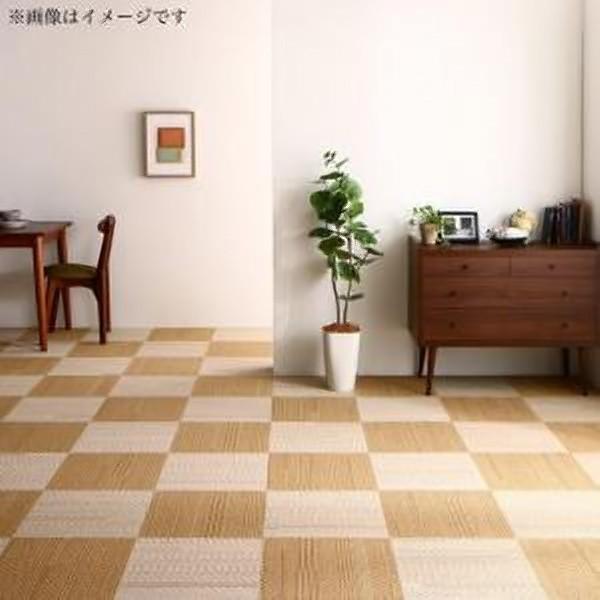 ニットデザイン カーペット ラグ マット おしゃれな 多機能吸着タイルカーペット 81枚入り 日本製 360 360cmタイプ タイルカーペット