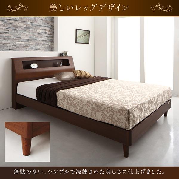ベッド 2台 〔セミダブル×2〕 ベッドフレームのみ 高級ウォルナット材 ツインベッド｜table-lukit｜04