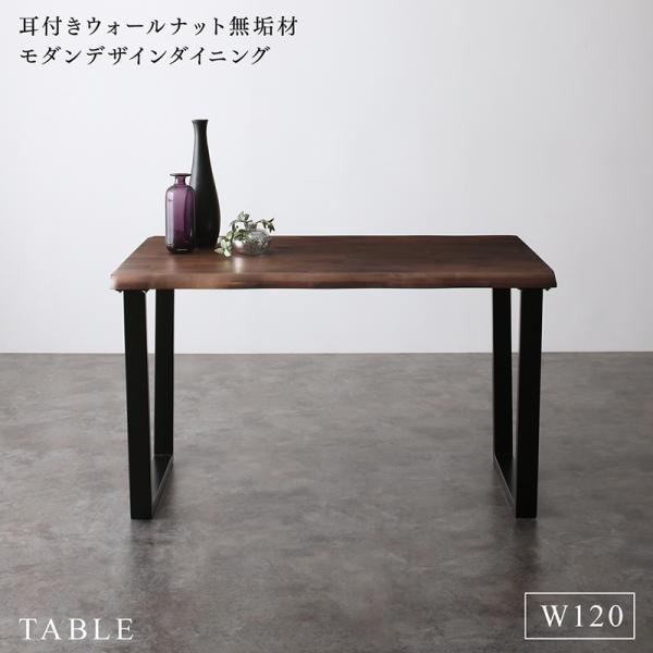 ダイニングテーブル 単品 アイアン脚 〔120×80cm〕 耳付きテーブル｜table-lukit