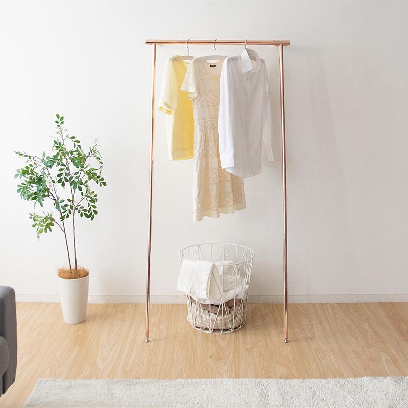 ハンガーラック 2台セット メタリックググリーン色/2色あり スチール