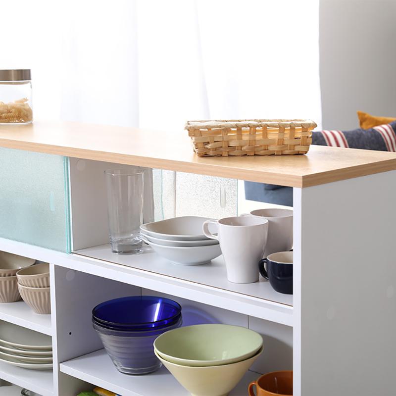 キッチンカウンター 幅 120cm ナチュラル色 全2色 対面式 バタフライ