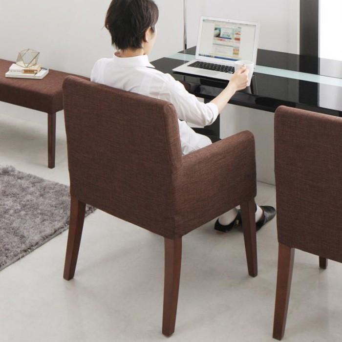 ダイニングテーブル 幅150cm 鏡面仕上げ センターガラス ブラック