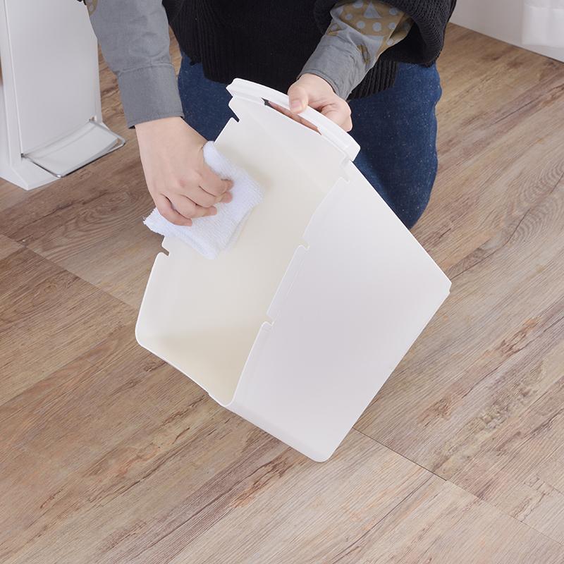 3段 ダストボックス 1台単品 分別 フラップ式とペダル式 ホワイト 10L×3か所 幅21cm 日本製 スリム ゴミ箱 ごみばこ 店舗用 DOCO-DB |  | 07