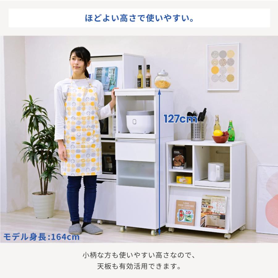 キッチンラック スリム キッチン レンジ台 収納 隙間 レンジラック スライド キャスター付 スキマ収納 40cm ホワイト ダークブラウン |  | 05