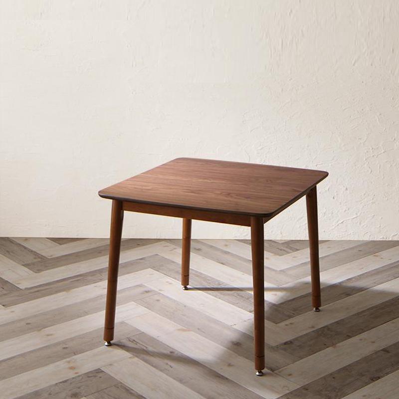 ダイニングこたつテーブル 75×75cm 正方形 ウォールナットブラウン 継脚 高さ4段階 FMR FMR75table
