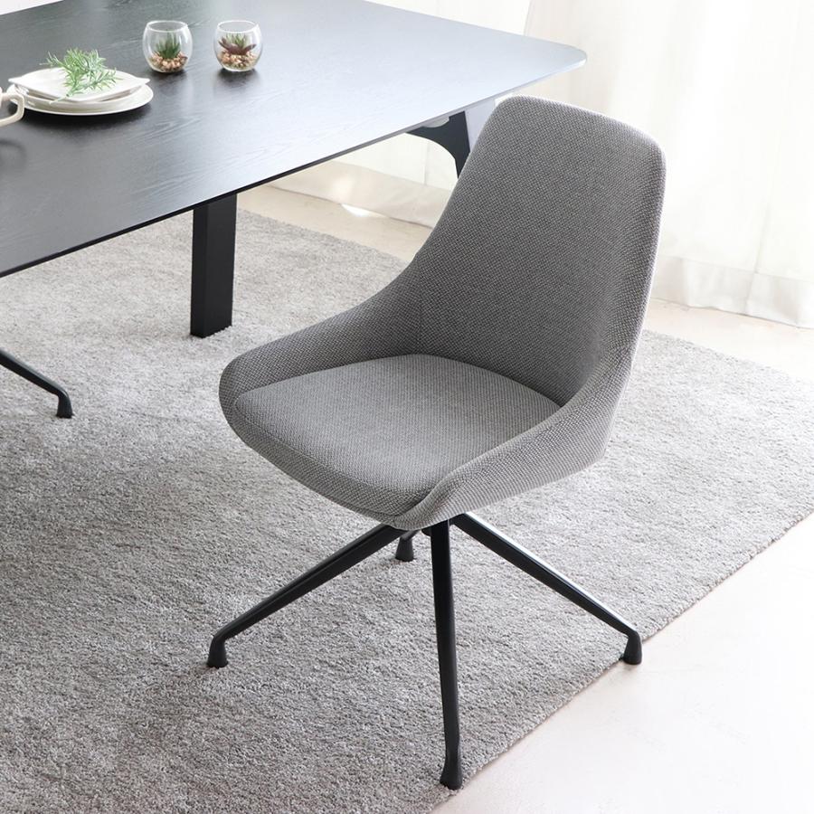 ファブリック 回転式ダイニングチェア 3脚セット 回転式ダイニング