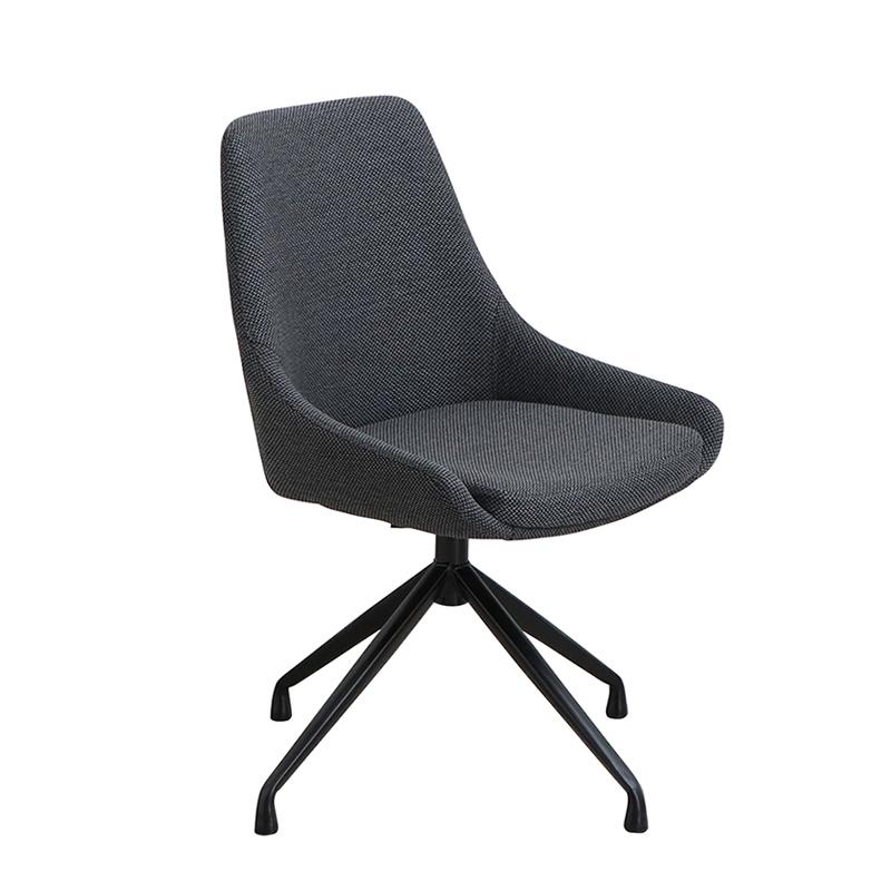 回転式ダイニングチェア 3脚セット グレー色/全2色 ポリエステル布張り