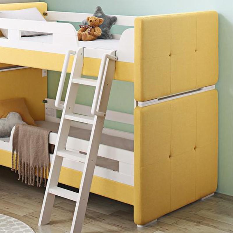 【新品訳あり】 布張り二段ベッド フレームのみ FRO 【イエロー黄色】 分離式 2段ベッド　幅107 奥行204 高さ153cm 【ZYX1718275868】(62322円)