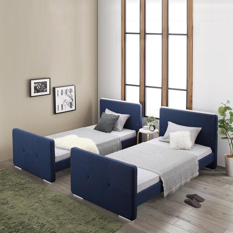 【新品訳あり】 布張り二段ベッド フレームのみ FRO 【イエロー黄色】 分離式 2段ベッド　幅107 奥行204 高さ153cm 【ZYX1718275868】(62322円)